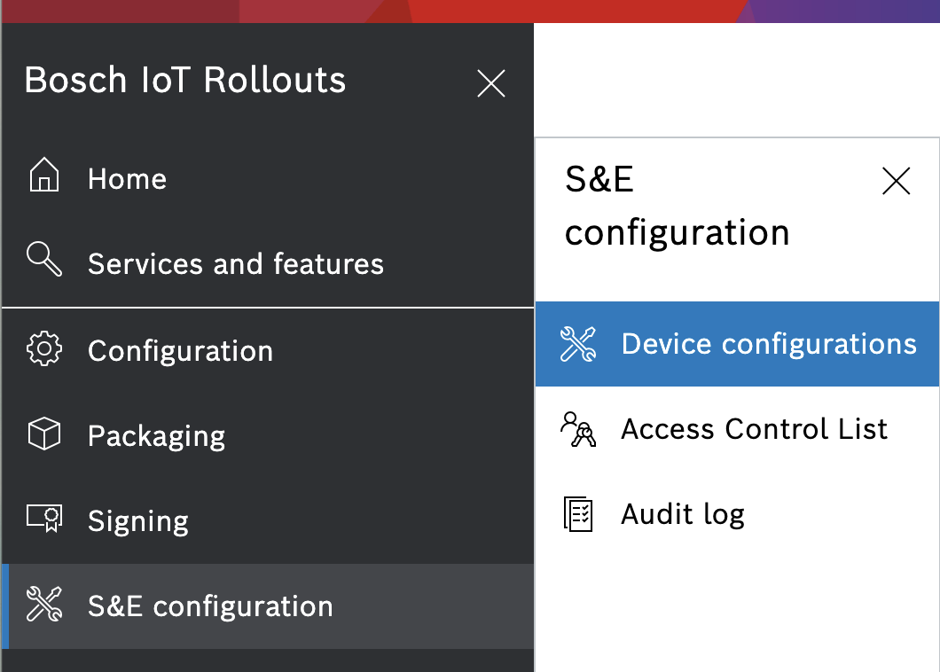 se menu
