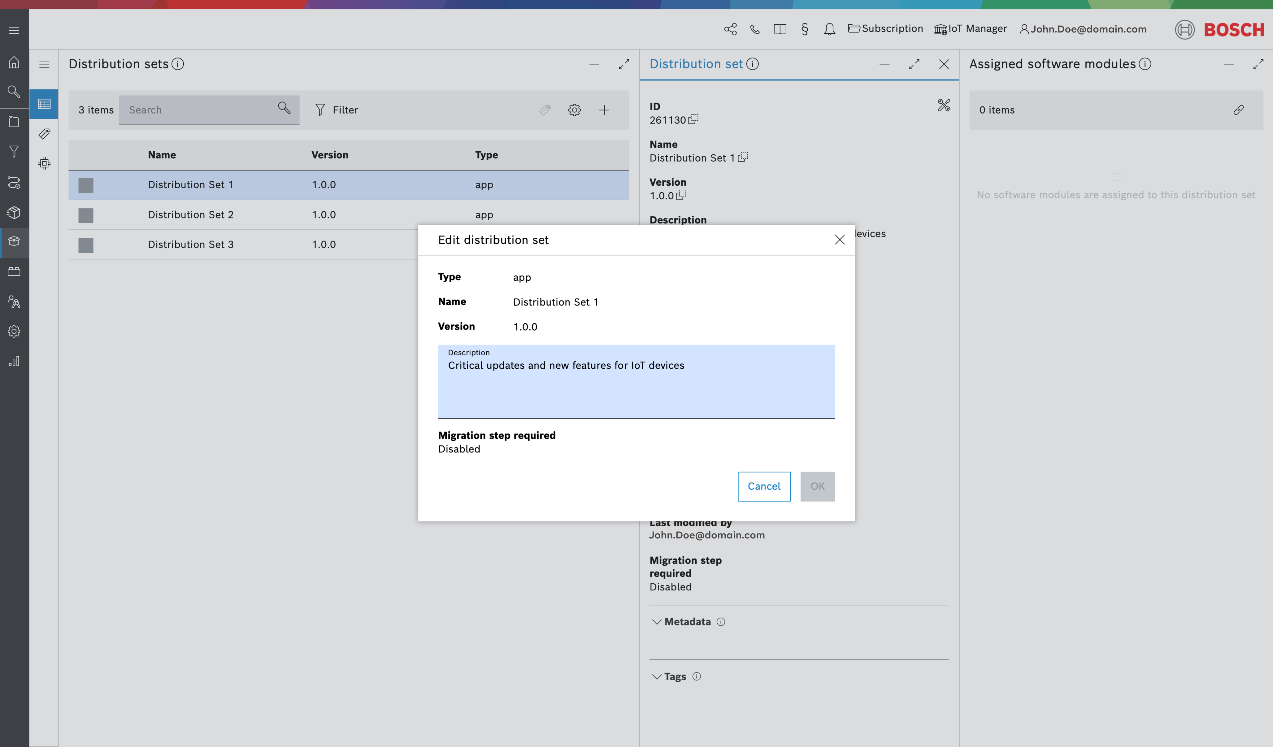 edit distribution set