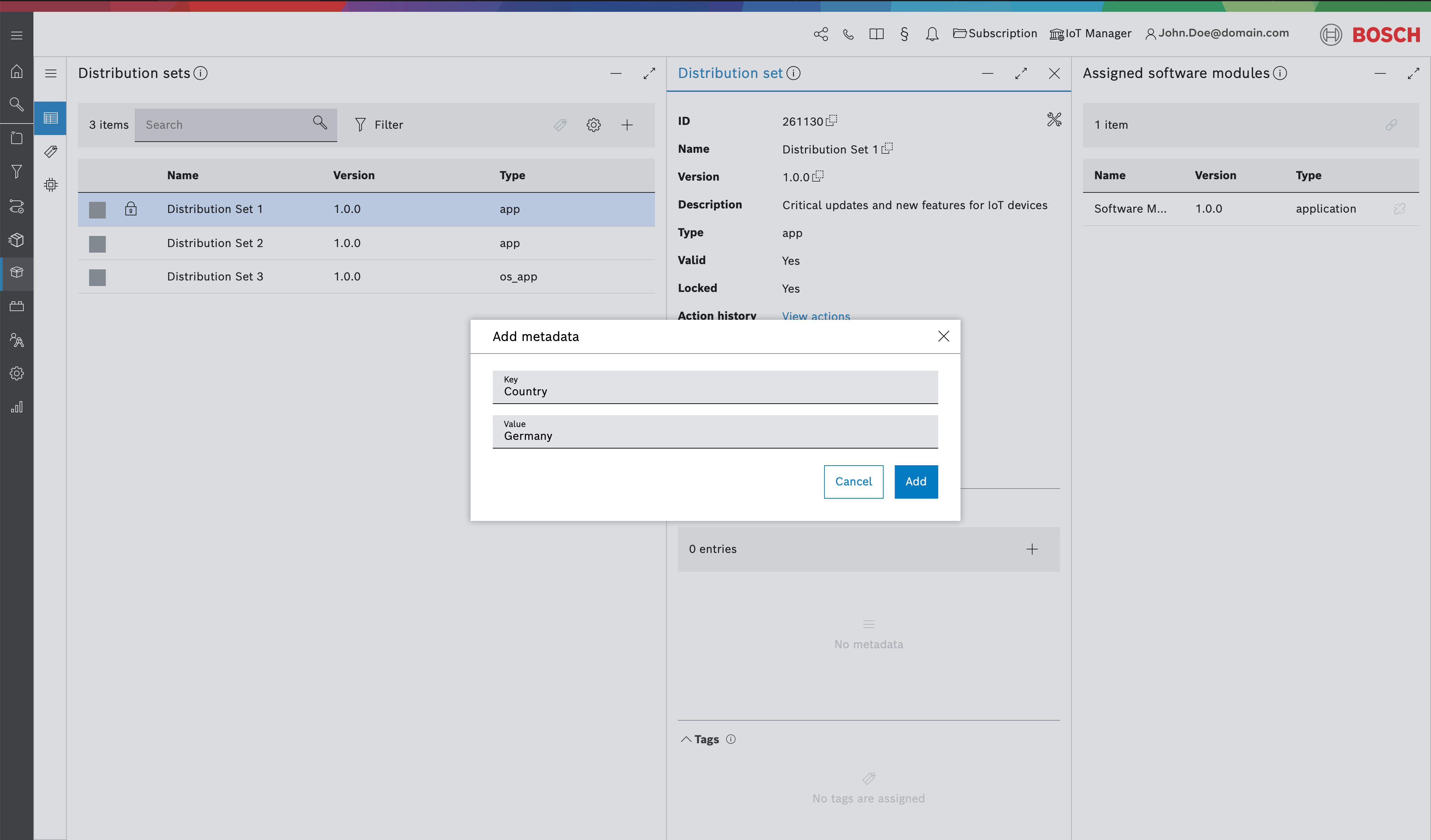 Add metadata pop-up