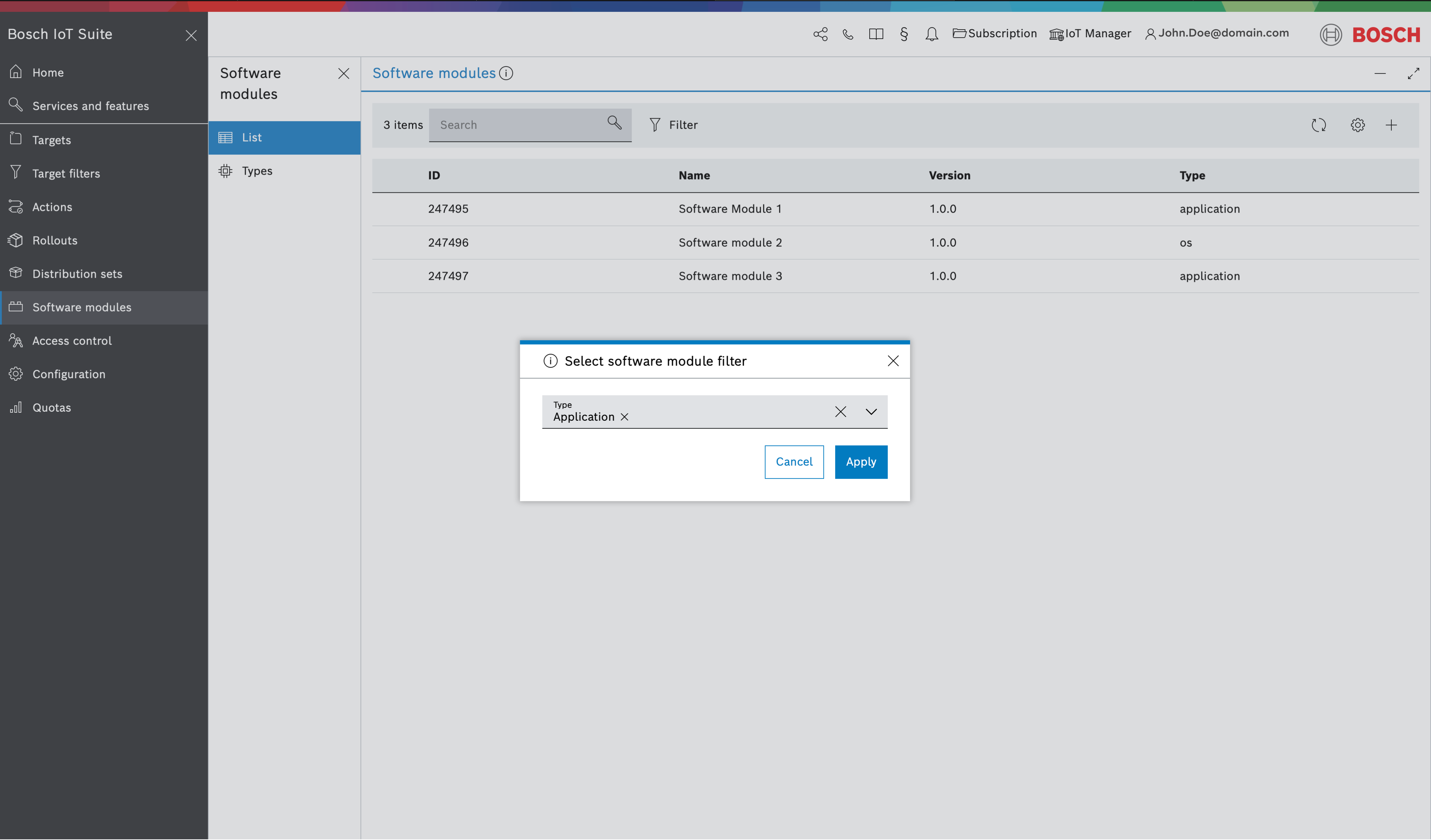 filter software modules